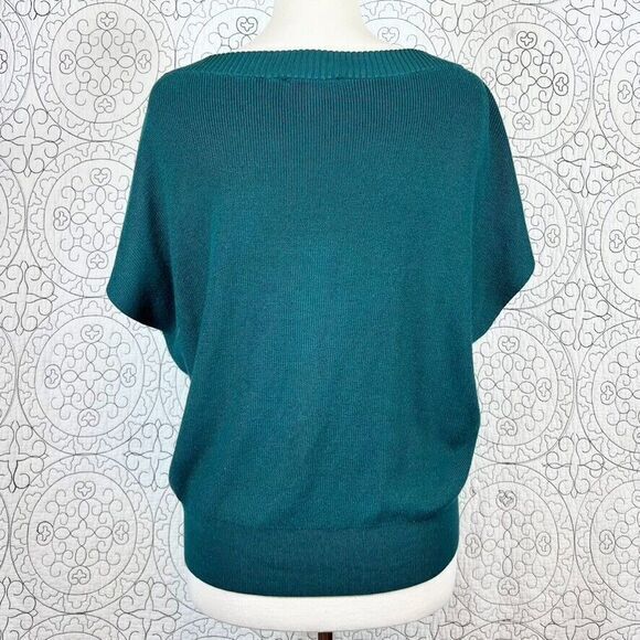 Express Short Sleeved Sweater Women’s Forest Green M - Picture 5 of 10